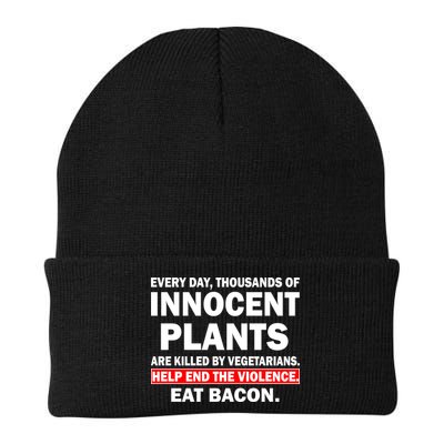 Help End The Violence Eat Bacon  Beanie