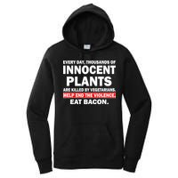 Help End The Violence Eat Bacon  Women's Pullover Hoodie