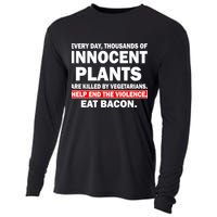 Help End The Violence Eat Bacon  Cooling Performance Long Sleeve Crew