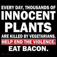 Help End The Violence Eat Bacon  Cooling Performance Long Sleeve Crew