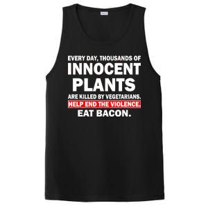 Help End The Violence Eat Bacon  PosiCharge Competitor Tank