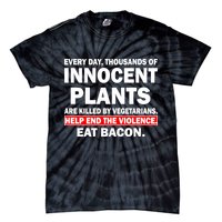 Help End The Violence Eat Bacon  Tie-Dye T-Shirt