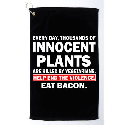 Help End The Violence Eat Bacon  Golf Towel