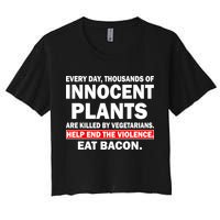 Help End The Violence Eat Bacon  Crop Top