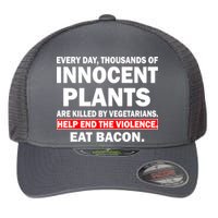 Help End The Violence Eat Bacon  Flexfit Unipanel Trucker Cap