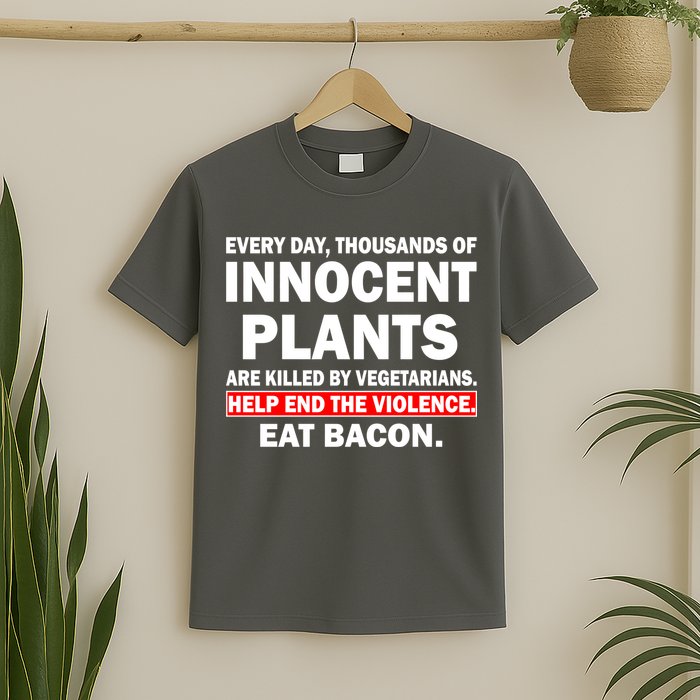 Help End The Violence Eat Bacon  T-Shirt