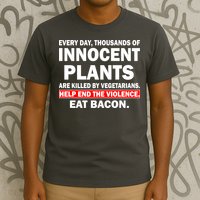 Help End The Violence Eat Bacon  T-Shirt