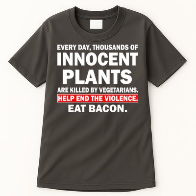 Help End The Violence Eat Bacon  Tall T-Shirt