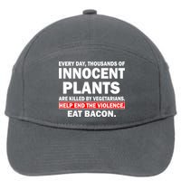 Help End The Violence Eat Bacon  7-Panel Snapback Hat