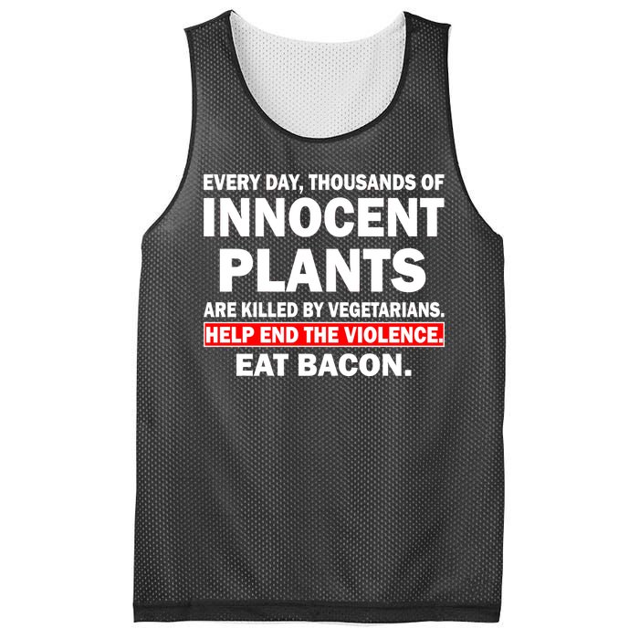 Help End The Violence Eat Bacon  Mesh Reversible Basketball Jersey Tank