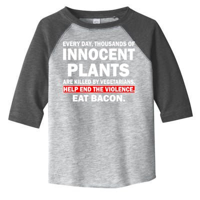 Help End The Violence Eat Bacon  Toddler Fine Jersey T-Shirt