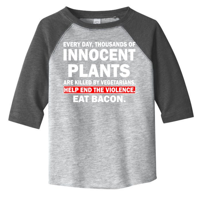 Help End The Violence Eat Bacon  Toddler Fine Jersey T-Shirt
