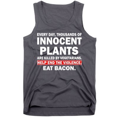 Help End The Violence Eat Bacon  Tank Top