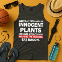 Help End The Violence Eat Bacon  Tank Top