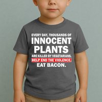 Help End The Violence Eat Bacon  Toddler T-Shirt