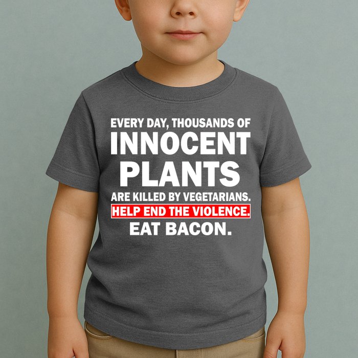 Help End The Violence Eat Bacon  Toddler T-Shirt