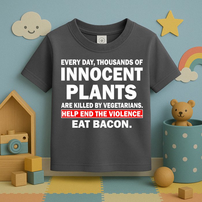 Help End The Violence Eat Bacon  Toddler T-Shirt