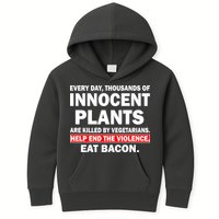 Help End The Violence Eat Bacon  Kids Hoodie