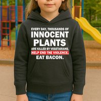 Help End The Violence Eat Bacon  Kids Hoodie