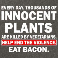 Help End The Violence Eat Bacon  Cotton Canvas Backpack
