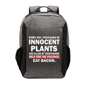 Help End The Violence Eat Bacon  Vector Backpack