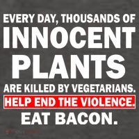 Help End The Violence Eat Bacon  Vector Backpack