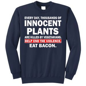 Help End The Violence Eat Bacon  Sweatshirt