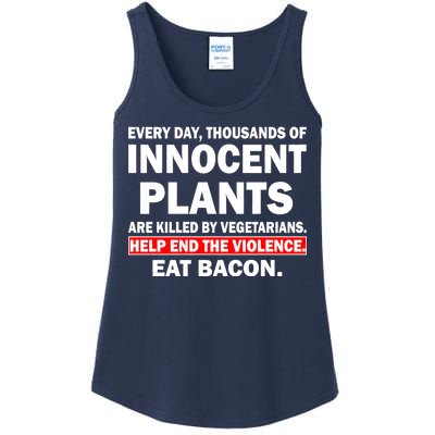 Help End The Violence Eat Bacon  Ladies Essential Tank