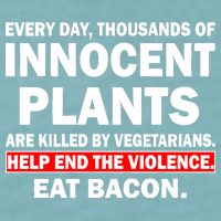 Help End The Violence Eat Bacon  Sueded Cloud Jersey T-Shirt