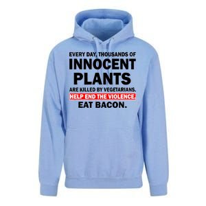 Help End The Violence Eat Bacon  Unisex Surf Hoodie