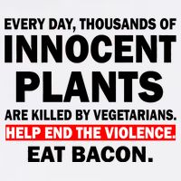 Help End The Violence Eat Bacon  Garment-Dyed Sweatshirt