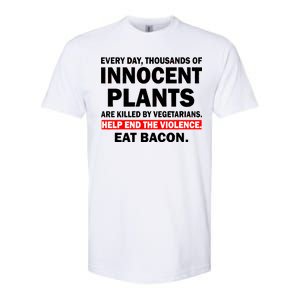 Help End The Violence Eat Bacon  Softstyle CVC T-Shirt