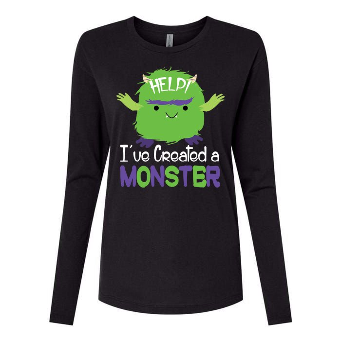 Help I've Created A Monster Womens Cotton Relaxed Long Sleeve T-Shirt