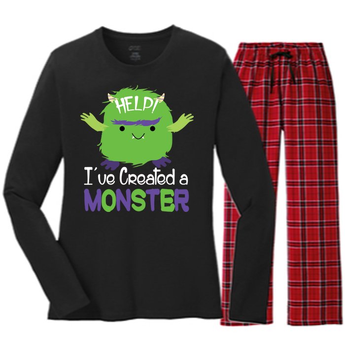 Help I've Created A Monster Women's Long Sleeve Flannel Pajama Set 