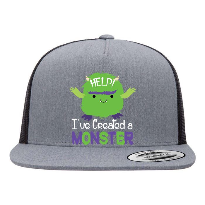 Help I've Created A Monster Flat Bill Trucker Hat