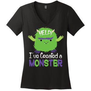 Help I've Created A Monster Women's V-Neck T-Shirt