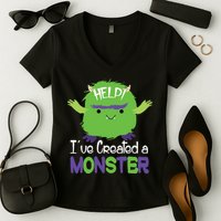 Help I've Created A Monster Women's V-Neck T-Shirt