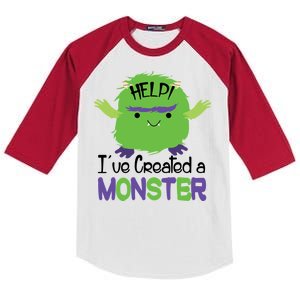 Help I've Created A Monster Kids Colorblock Raglan Jersey