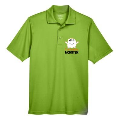 Help I've Created a Monster Funny Halloween Men's Origin Performance Piqué Polo