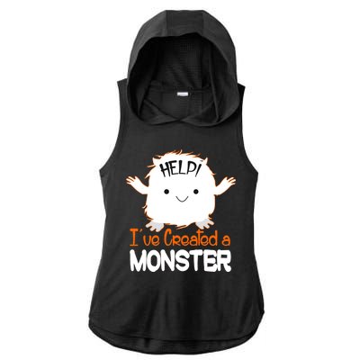 Help I've Created a Monster Funny Halloween Ladies PosiCharge Tri-Blend Wicking Draft Hoodie Tank