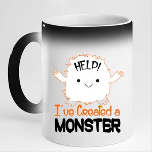 Help I've Created a Monster Funny Halloween 11oz Black Color Changing Mug