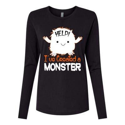 Help I've Created a Monster Funny Halloween Womens Cotton Relaxed Long Sleeve T-Shirt