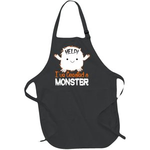 Help I've Created a Monster Funny Halloween Full-Length Apron With Pockets