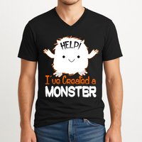 Help I've Created a Monster Funny Halloween V-Neck T-Shirt