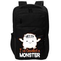 Help I've Created a Monster Funny Halloween Impact Tech Backpack
