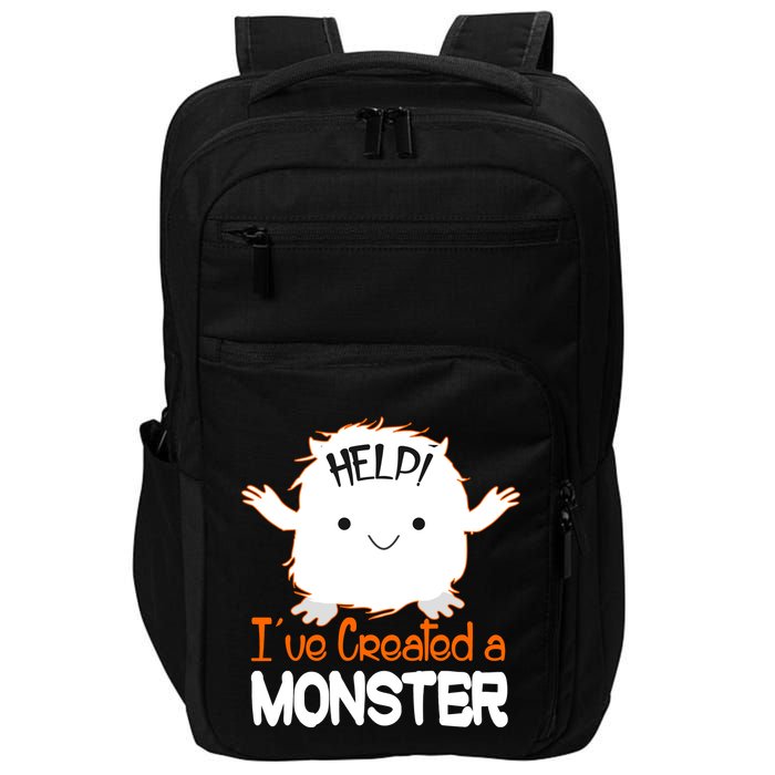 Help I've Created a Monster Funny Halloween Impact Tech Backpack