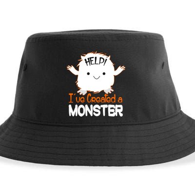 Help I've Created a Monster Funny Halloween Sustainable Bucket Hat