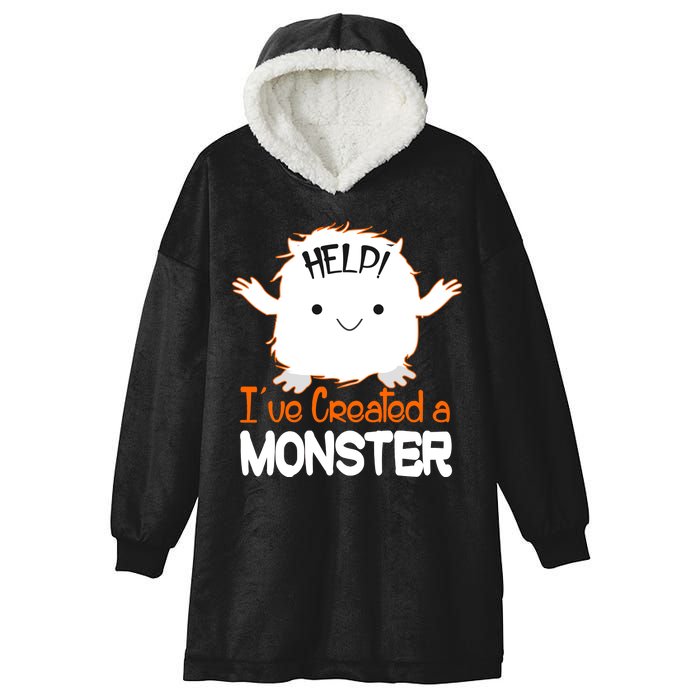 Help I've Created a Monster Funny Halloween Hooded Wearable Blanket