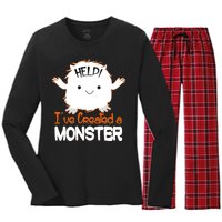 Help I've Created a Monster Funny Halloween Women's Long Sleeve Flannel Pajama Set 