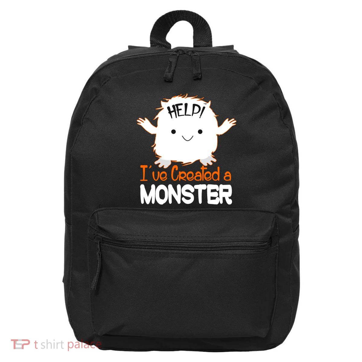 Help I've Created a Monster Funny Halloween 16 in Basic Backpack